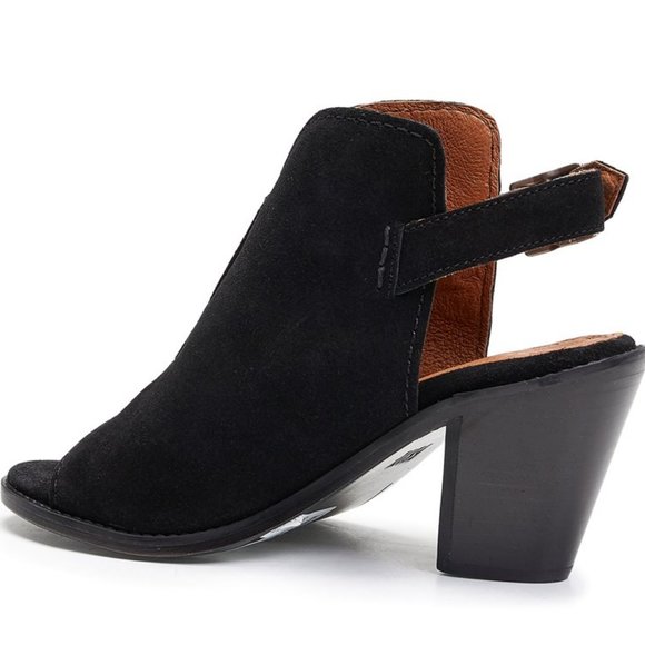 New Frye Courtney Sling Suede Open Toe Heels OfficeCore Summer - Picture 1 of 9